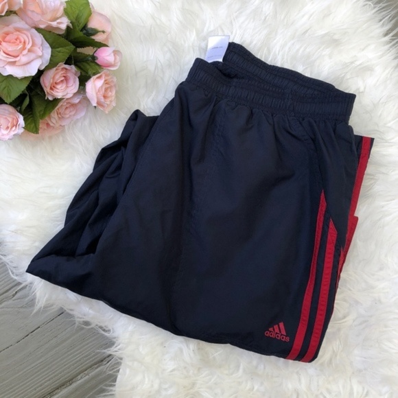 adidas Pants - ADIDAS NAVY WINDBREAKER SWEATPANTS